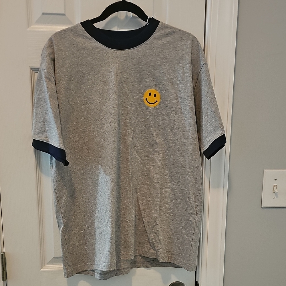 Gray Smiley Face T-Shirt